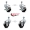 Service Caster 3 Inch Hard Rubber Wheel Swivel 1/2 Inch Threaded Stem Caster Brakes SCC, 2PK SCC-TS20S314-HRS-121315-2-TLB-2 - alternate 3
